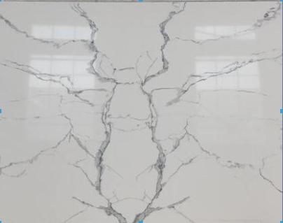 Calacatta slab white quartz countertop white vien quartz IMC1012